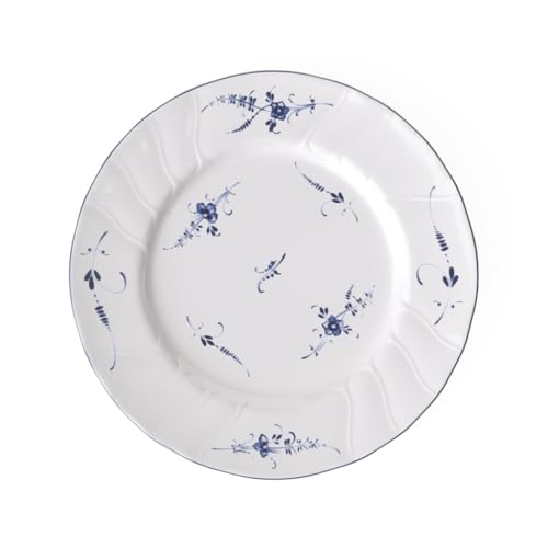 Villeroy & Boch Vieux Luxembourg Essteller, 26 cm, Premium Porzellan, Weiß/Blau von Villeroy & Boch