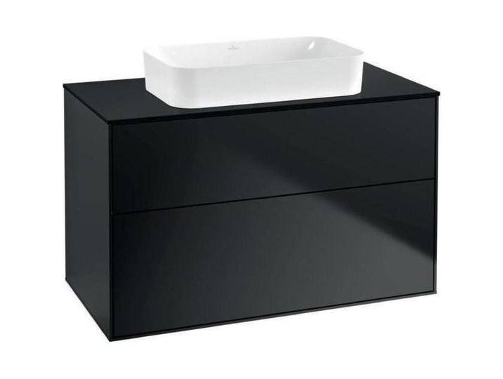 Villeroy & Boch, Waschbeckenunterschrank, V&B Waschtischunterschrank FINION 1000x603x501mm AP Glas bl ma bl ma lacq. (100 x 50 x 60.5 cm) von Villeroy-&-Boch