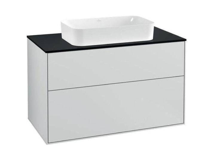 Villeroy & Boch, Waschbeckenunterschrank, V&B Waschtischunterschrank FINION 1000x603x501mm AP Glas bl ma wh ma lacq. (100 x 50 x 60.5 cm) von Villeroy-&-Boch