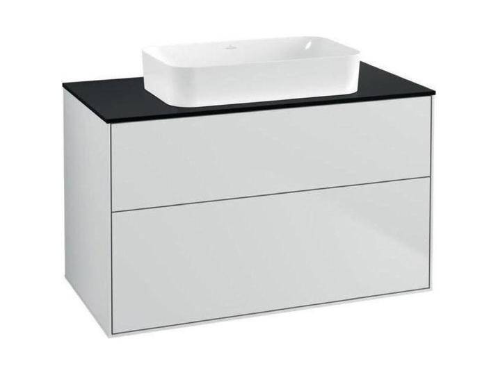 Villeroy & Boch, Waschbeckenunterschrank, V&B Waschtischunterschrank FINION 1000x603x501mm AP Glas bl ma wh ma lacq. (100 x 50 x 60.5 cm) von Villeroy-&-Boch