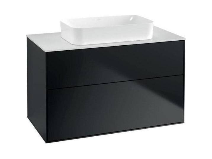 Villeroy & Boch, Waschbeckenunterschrank, V&B Waschtischunterschrank FINION 1000x603x501mm AP Glas wh ma bl ma lacq. (100 x 50 x 60.5 cm) von Villeroy-&-Boch