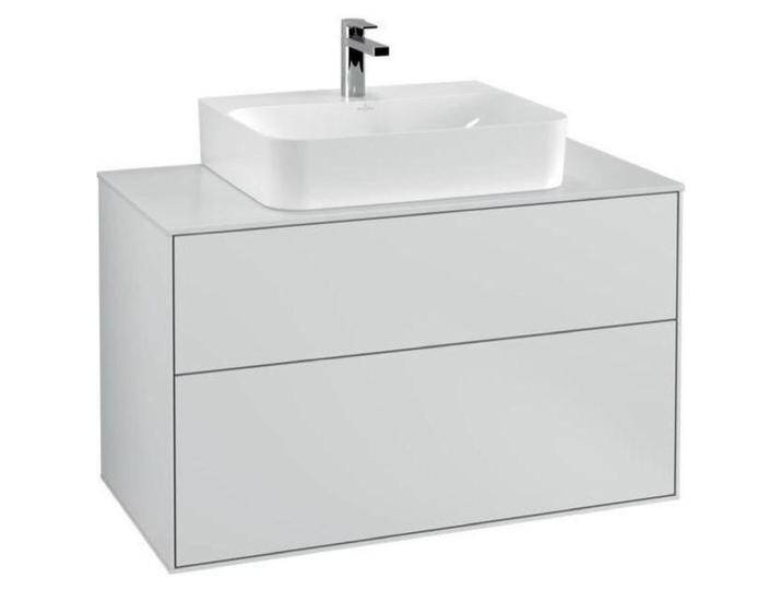 Villeroy & Boch, Waschbeckenunterschrank, V&B Waschtischunterschrank FINION 1000x603x501mm AP Glas wh ma wh ma lacq. (100 x 50 x 60.5 cm) von Villeroy-&-Boch