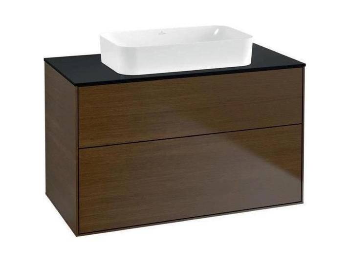 Villeroy & Boch, Waschbeckenunterschrank, V&B Waschtischunterschrank FINION 1000x603x501mm Abdpl Glas bl ma Wln ven (100 x 50 x 60.5 cm) von Villeroy-&-Boch