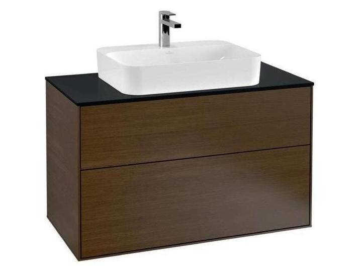 Villeroy & Boch, Waschbeckenunterschrank, V&B Waschtischunterschrank FINION 1000x603x501mm Abdpl Glas bl ma Wln ven (100 x 50 x 60.5 cm) von Villeroy-&-Boch