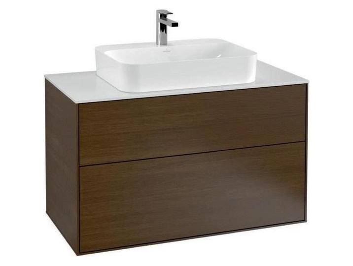 Villeroy & Boch, Waschbeckenunterschrank, V&B Waschtischunterschrank FINION 1000x603x501mm Abdpl Glas wh ma Wln ven (100 x 50 x 60.5 cm) von Villeroy-&-Boch