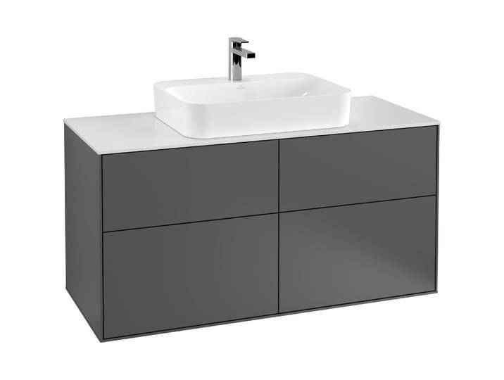 Villeroy & Boch, Waschbeckenunterschrank, V&B Waschtischunterschrank FINION 1200x603x501mm AP Glas wh ma bl ma lacq. (120 x 50 x 60.5 cm) von Villeroy-&-Boch