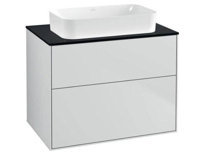 Villeroy & Boch, Waschbeckenunterschrank, V&B Waschtischunterschrank FINION 800x603x501mm AP Glas bl ma wh ma lacq. (80 x 50 x 60.5 cm) von Villeroy-&-Boch