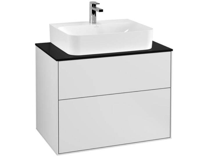 Villeroy & Boch, Waschbeckenunterschrank, V&B Waschtischunterschrank FINION 800x603x501mm AP Glas bl ma wh ma lacq. (80 x 50 x 60.5 cm) von Villeroy-&-Boch