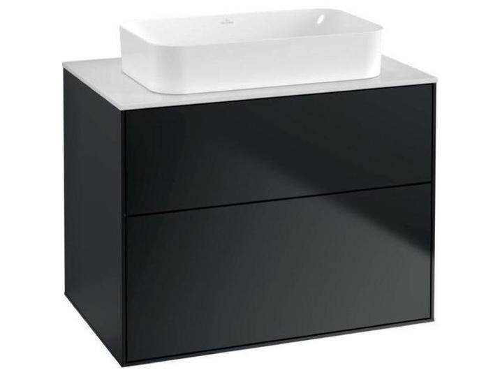 Villeroy & Boch, Waschbeckenunterschrank, V&B Waschtischunterschrank FINION 800x603x501mm AP Glas wh ma bl ma lacq. (80 x 50 x 60.5 cm) von Villeroy-&-Boch