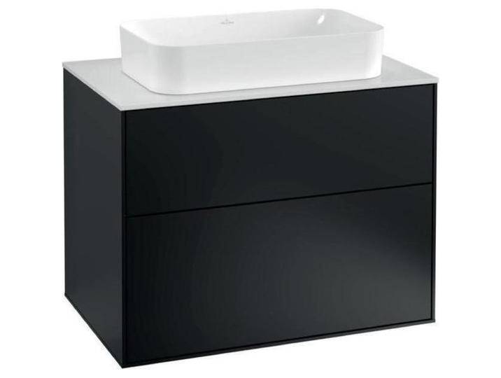 Villeroy & Boch, Waschbeckenunterschrank, V&B Waschtischunterschrank FINION 800x603x501mm AP Glas wh ma bl ma lacq. (80 x 50 x 60.5 cm) von Villeroy-&-Boch