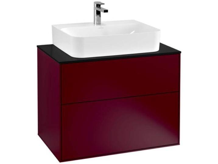 Villeroy & Boch, Waschbeckenunterschrank, V&B Waschtischunterschrank FINION 800x603x501mm Abdpl Glas bl Matt Peony (80 x 50 x 60.5 cm) von Villeroy-&-Boch