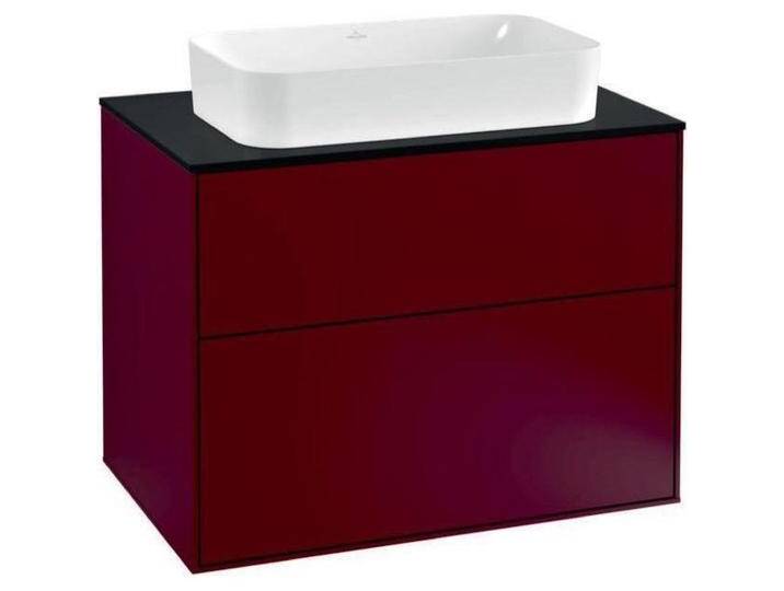 Villeroy & Boch, Waschbeckenunterschrank, V&B Waschtischunterschrank FINION 800x603x501mm Abdpl Glas bl Matt Peony (80 x 50 x 60.5 cm) von Villeroy-&-Boch