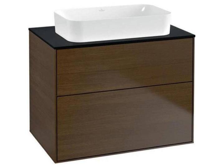 Villeroy & Boch, Waschbeckenunterschrank, V&B Waschtischunterschrank FINION 800x603x501mm Abdpl Glas bl ma Wln ven (80 x 50 x 60.5 cm) von Villeroy-&-Boch