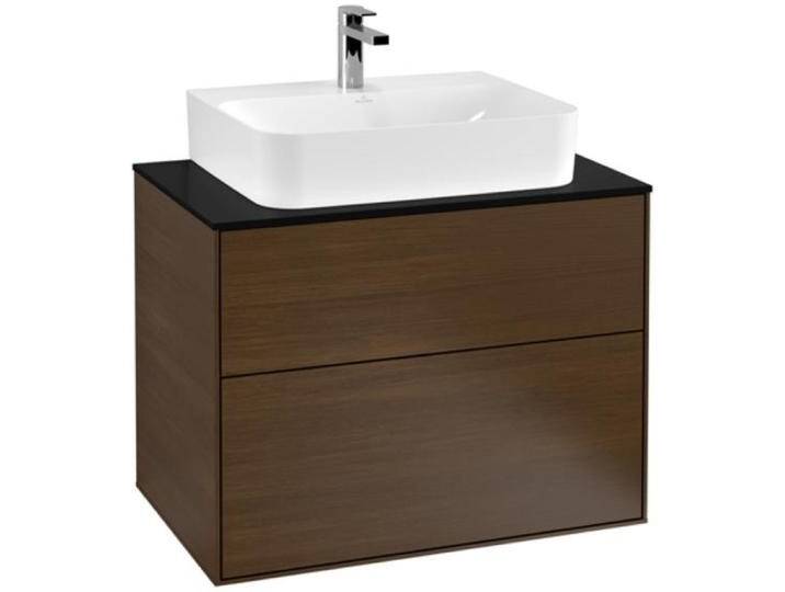 Villeroy & Boch, Waschbeckenunterschrank, V&B Waschtischunterschrank FINION 800x603x501mm Abdpl Glas bl ma Wln ven (80 x 50 x 60.5 cm) von Villeroy-&-Boch