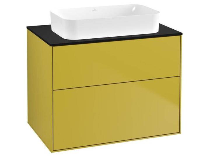 Villeroy & Boch, Waschbeckenunterschrank, V&B Waschtischunterschrank FINION 800x603x501mm Abdpl Glas bl ma anthr. ma von Villeroy-&-Boch