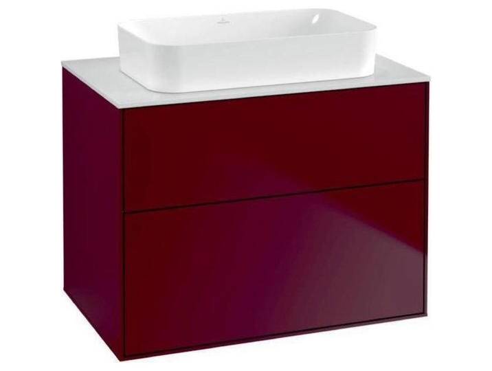 Villeroy & Boch, Waschbeckenunterschrank, V&B Waschtischunterschrank FINION 800x603x501mm Abdpl Glas wh Matt Peony (80 x 50 x 60.5 cm) von Villeroy-&-Boch