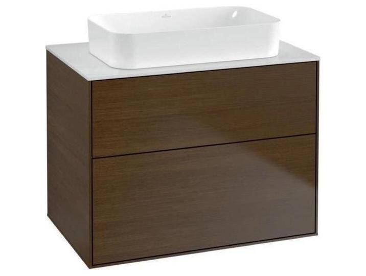 Villeroy & Boch, Waschbeckenunterschrank, V&B Waschtischunterschrank FINION 800x603x501mm Abdpl Glas wh ma Wln ven (80 x 50 x 60.5 cm) von Villeroy-&-Boch