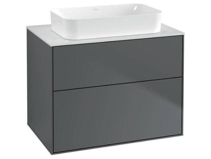 Villeroy & Boch, Waschbeckenunterschrank, V&B Waschtischunterschrank FINION 800x603x501mm Abdpl Glas wh ma anthr. ma (80 x 50 x 60.5 cm) von Villeroy-&-Boch