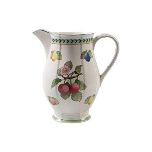 Villeroy und Boch French Garden Fleurence Krug, 2,1 Liter, Glas, Weiß/Bunt von Villeroy & Boch