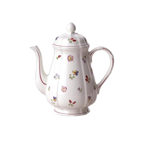 Villeroy und Boch - Petit Fleur Kaffeekanne, Porzellankanne aus Premium Porzellan mit filigranen Reliefs und blumig-fruchtigen Motiven, 1,25 Liter von Villeroy & Boch