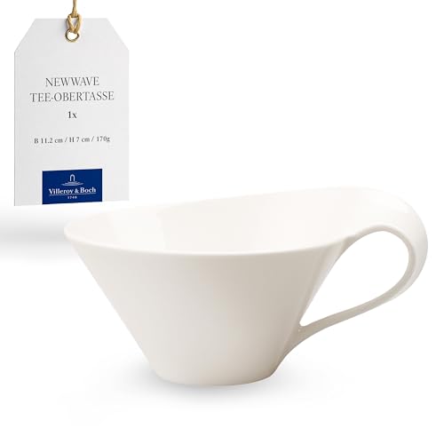 Villeroy & Boch – Newwave Teetasse Mit Henkel Weiß, Spülmaschinenfest, Mikrowellensicher, Besondere Teetasse, Teebecher, Kaffeebecher, Kaffeetasse, Heißgetränkebecher Für Tee, Premium Porzellan von Villeroy & Boch