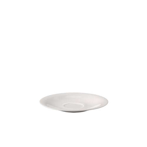 Villeroy und Boch New Cottage Basic Cappuccino-Untertasse, 19 cm, Premium Porzellan, Weiß von Villeroy & Boch