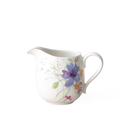Villeroy & Boch - Mariefleur Milchkännchen 270 ml Bunt, Spülmaschinenfest, Mikrowellensicher, Milchkanne, Kaffeezubehör, Krug Keramik, Blümchengeschirr, Premium Porzellan von Villeroy & Boch