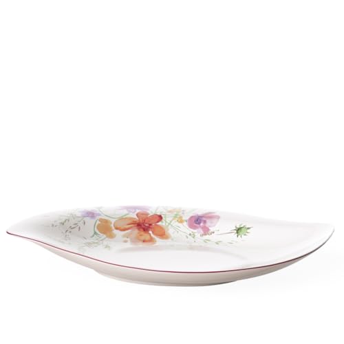 Villeroy & Boch - Mariefleur Basic Serve und Salad flache Schale, Schale für Beilagen und Salate, 34 cm, Premium Porzellan, weiß/bunt Villeroy & Boch - Mariefleur Basic Serve und Salad flache Schale, Schale für Beilagen und Salate, 34 cm, Premium Porzellan, weiß/bunt von Villeroy & Boch