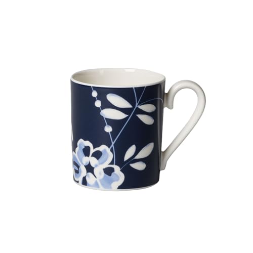 Villeroy und Boch Vieux Luxembourg Brindille Kaffeebecher, 250 ml, Premium Porzellan, Blau von Villeroy & Boch