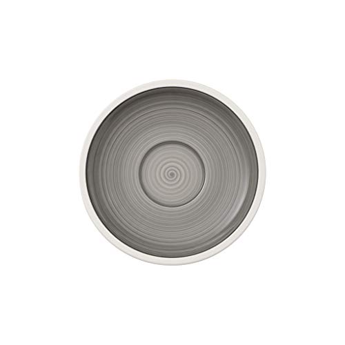 Villeroy und Boch Manufacture Gris Untertasse, 16 cm, Premium Porzellan, Grau von Villeroy & Boch