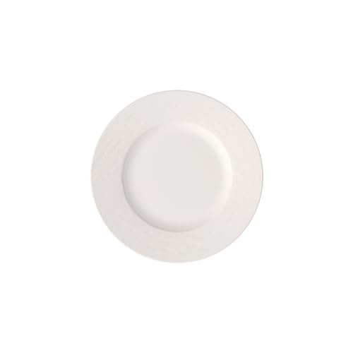 Villeroy und Boch Manufacture Rock Blanc Frühstücksteller (22 cm), Premium Porzellan, Weiß von Villeroy & Boch