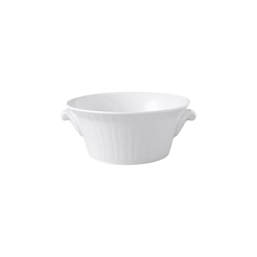 Villeroy & Boch – Cellini Suppentasse Mit Filigranen Relief-Verzierungen, Spülmaschinenfest, Mikrowellensicher, Weiße Suppenobertasse Mit Henkel, Suppenteller, Suppenschüssel, Premium Porzellan von Villeroy & Boch