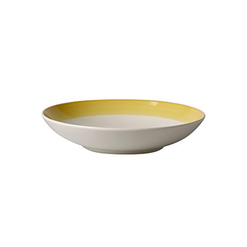 Villeroy und Boch Colourful Life Lemon Pie Schale, 24 cm, Premium Porzellan, Weiß/Gelb von Villeroy & Boch