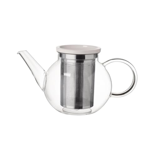 Villeroy und Boch Artesano Hot und Cold Beverages Teekanne M mit Sieb, 1 L, Borosilikatglas/Edelstahl, Klar von Villeroy & Boch