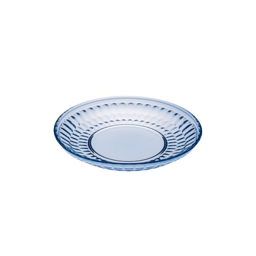 Villeroy und Boch - Boston col. Salatteller blue, dekorativer Teller für Salate und Desserts mit blauem Akzent, Kristallglas von Villeroy & Boch