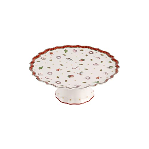 Villeroy & Boch Toy's Delight Kleine Kuchenplatte auf Fuß, 21 cm, Premium Porzellan, Weiß/Rot Villeroy & Boch Toy's Delight Kleine Kuchenplatte auf Fuß, 21 cm, Premium Porzellan, Weiß/Rot von Villeroy & Boch