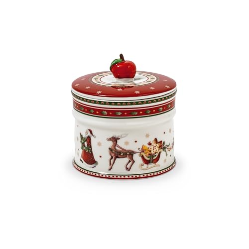 Villeroy & Boch – Winter Bakery Delight Kleine Vorratsdose, Keramik Keksdose Weihnachten, Weihnachtsdose, Gebäckdose, Plätzchendose, Keramikdose Mit Deckel, Süßigkeiten Aufbewahrung, Premium Porzellan von Villeroy & Boch