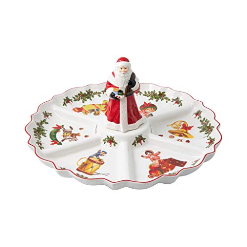 Villeroy und Boch - Toy's Fantasy Kabarett Santa-Figur, Servierteller aus Premium Porzellan, 38 x 38 x 19 cm, rund, bunt von Villeroy & Boch