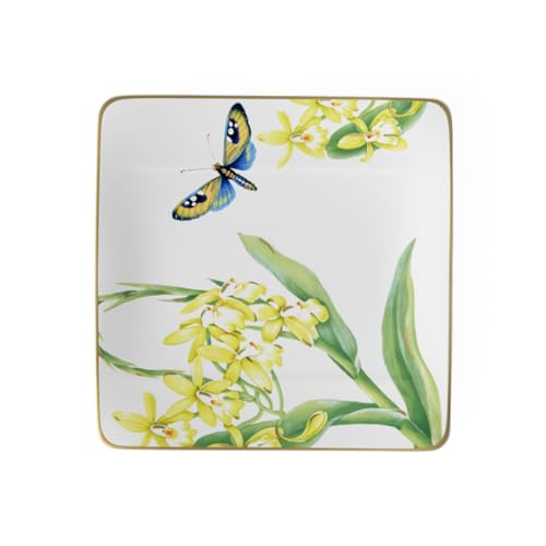 Villeroy & Boch Amazonia quadratischer Frühstücksteller, Edles Geschirr aus Premium Bone Porzellan, 23 x 23 cm von Villeroy & Boch