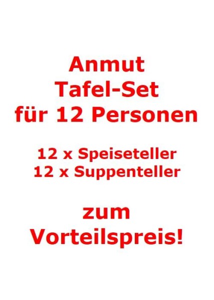 Villeroy & Boch Anmut Tafel-Set für 12 Personen / 24 Teile von Villeroy & Boch