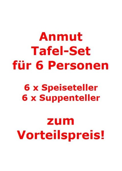 Villeroy & Boch Anmut Tafel-Set für 6 Personen / 12 Teile von Villeroy & Boch