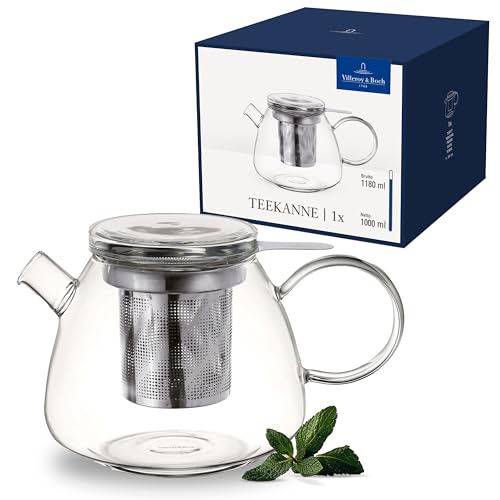 Villeroy & Boch - Artesano Hot&Cold Beverages Teekanne transparent, Spülmaschinenfest, Mikrowellensicher, Kaffeekanne für Kalt- und Heißgetränke, Kanne 1 Liter Füllmenge, Borosilikatglas Villeroy & Boch - Artesano Hot&Cold Beverages Teekanne transparent, Spülmaschinenfest, Mikrowellensicher, Kaffeekanne für Kalt- und Heißgetränke, Kanne 1 Liter Füllmenge, Borosilikatglas von Villeroy & Boch