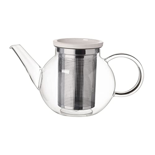Villeroy und Boch Artesano Hot und Cold Beverages Teekanne M mit Sieb, 1 L, Borosilikatglas/Edelstahl, Klar von Villeroy & Boch