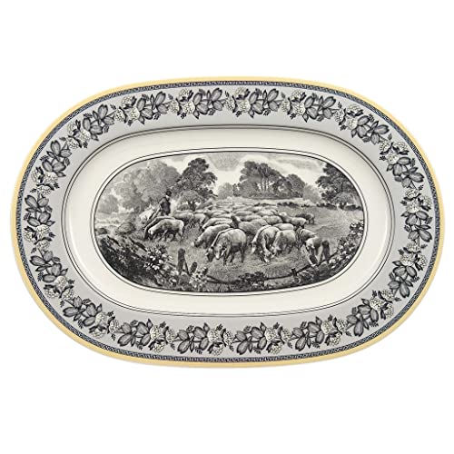 Villeroy und Boch Audun Ferme Platte oval 34 cm, Premium Porzellan von Villeroy & Boch