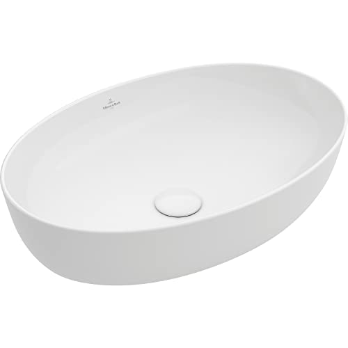 Villeroy & Boch Artis Aufsatzwaschtisch oval 61x41 ohne Hahnloch mit Überlauf ceramicplus Weiß von Villeroy & Boch