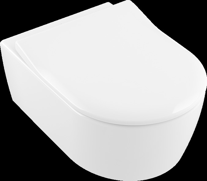Villeroy & Boch Avento Wand-Tiefspül-WC, mit WC-Sitz Combi-Pack, DirectFlush, wandhängend, 5656RSR1 von Villeroy & Boch