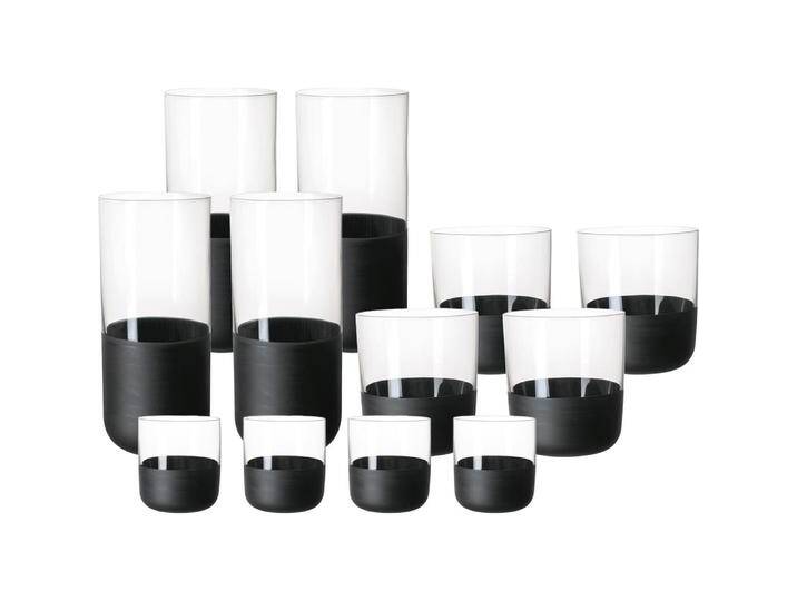 Villeroy & Boch Bargläser Manufacture Rock, Cocktailgläser, Schwarz, Transparent von Villeroy-&-Boch