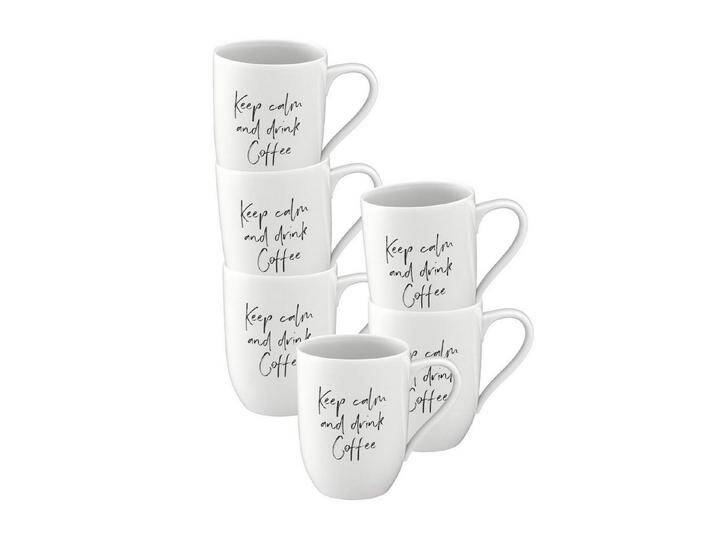 Villeroy & Boch Becher Statement Becher 'Keep calm and drink Coffee', Porzellan, weiß Villeroy & Boch Becher Statement Becher 'Keep calm and drink Coffee', Porzellan, weiß von Villeroy-&-Boch
