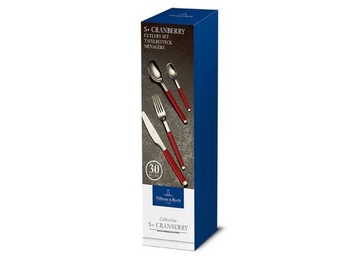 Villeroy & Boch Besteck-Set S+ Cranberry Tafelbesteck 30tlg., Edelstahl 18/10 / Silikon von Villeroy-&-Boch