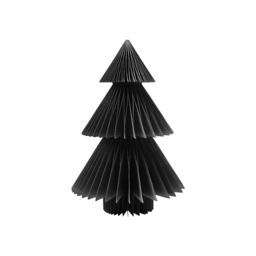 Villeroy & Boch - Black Xmas Papierbaum, 17x25cm, Weihnachtsdekoration aus Papier mit Magnet zum Schließen, Schwarz von Villeroy & Boch